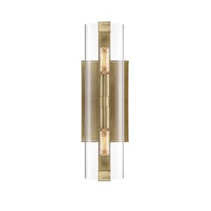 Winfield 2-Light Wall Sconces in Warm Brass by Savoy House